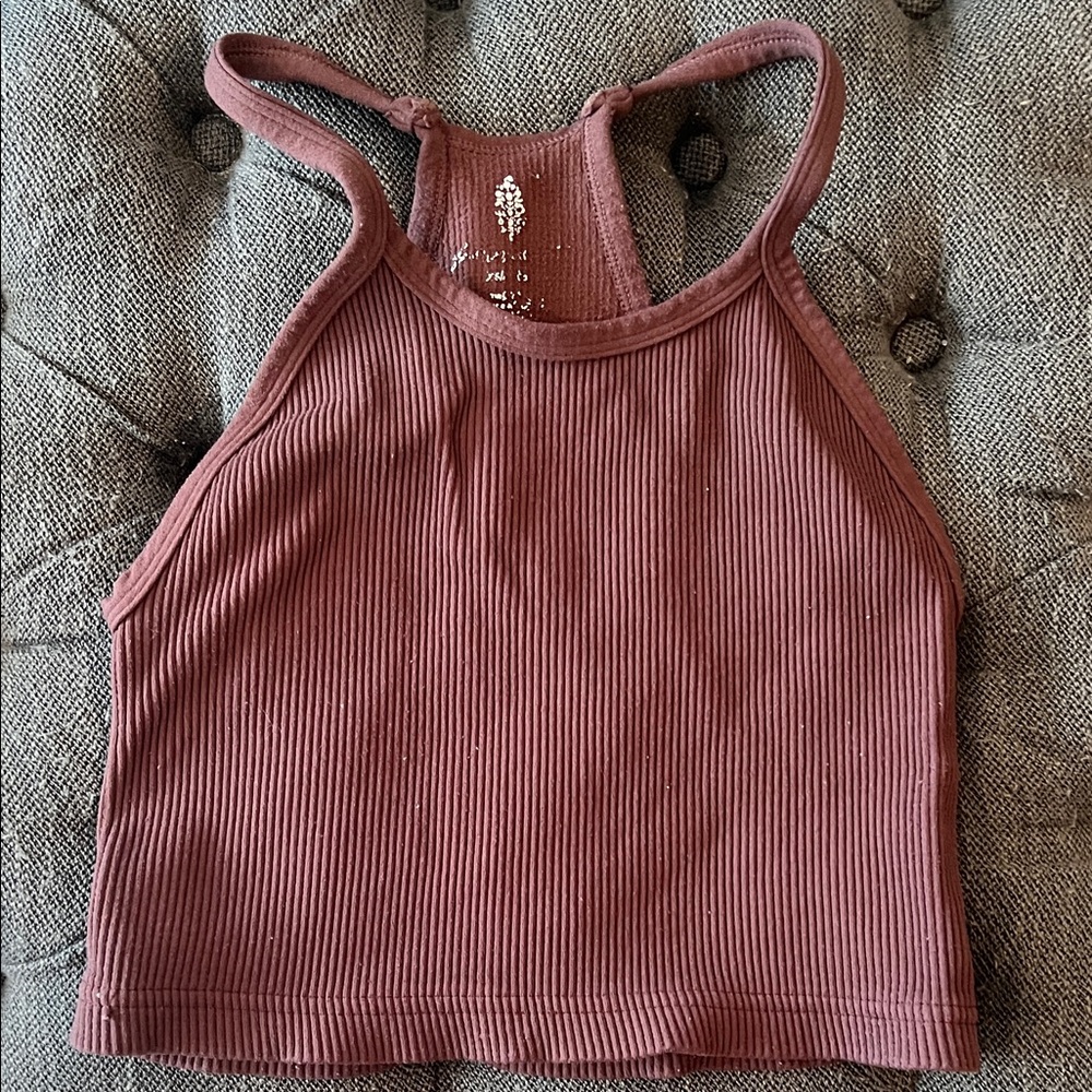 FP Movement by Free People Ribbed Tank Top - Dusty Rose